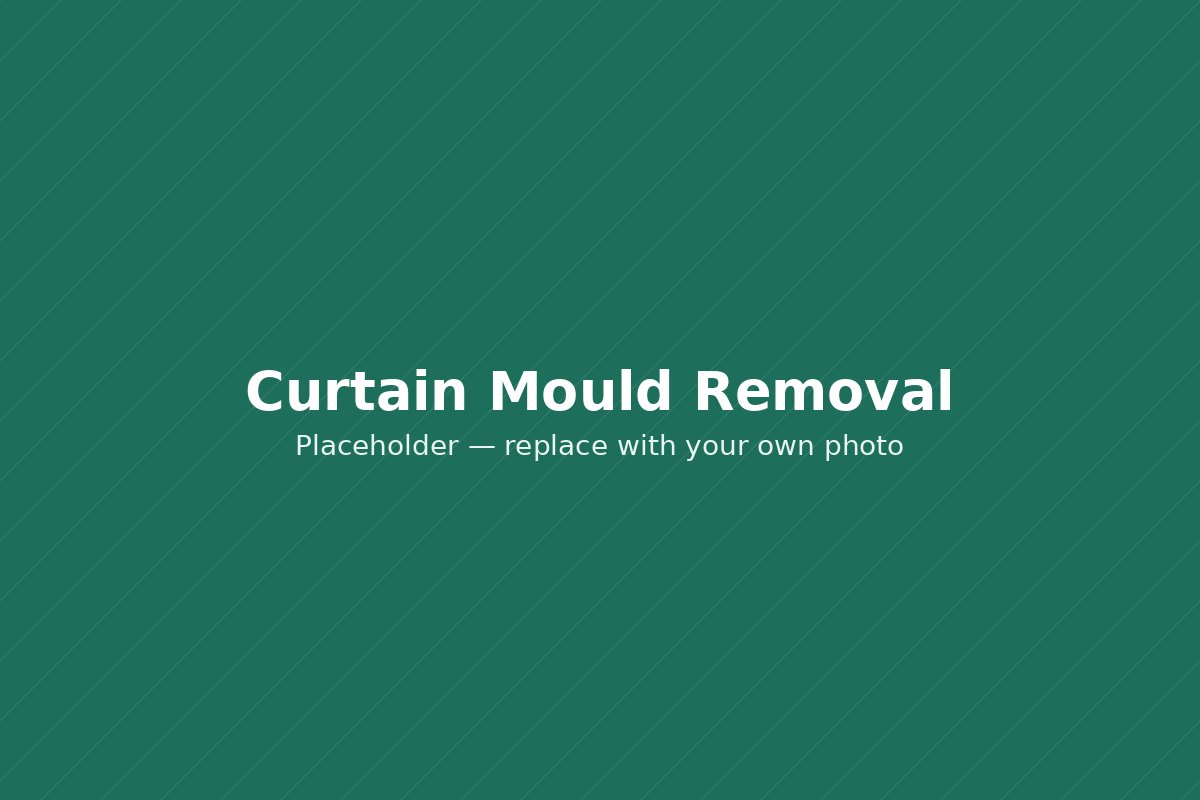 Curtain mould spot being treated